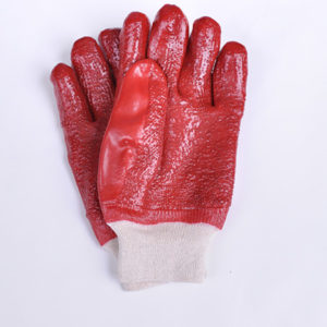 Gloves - 2  PVC Knit Wrist HD Rough Palm