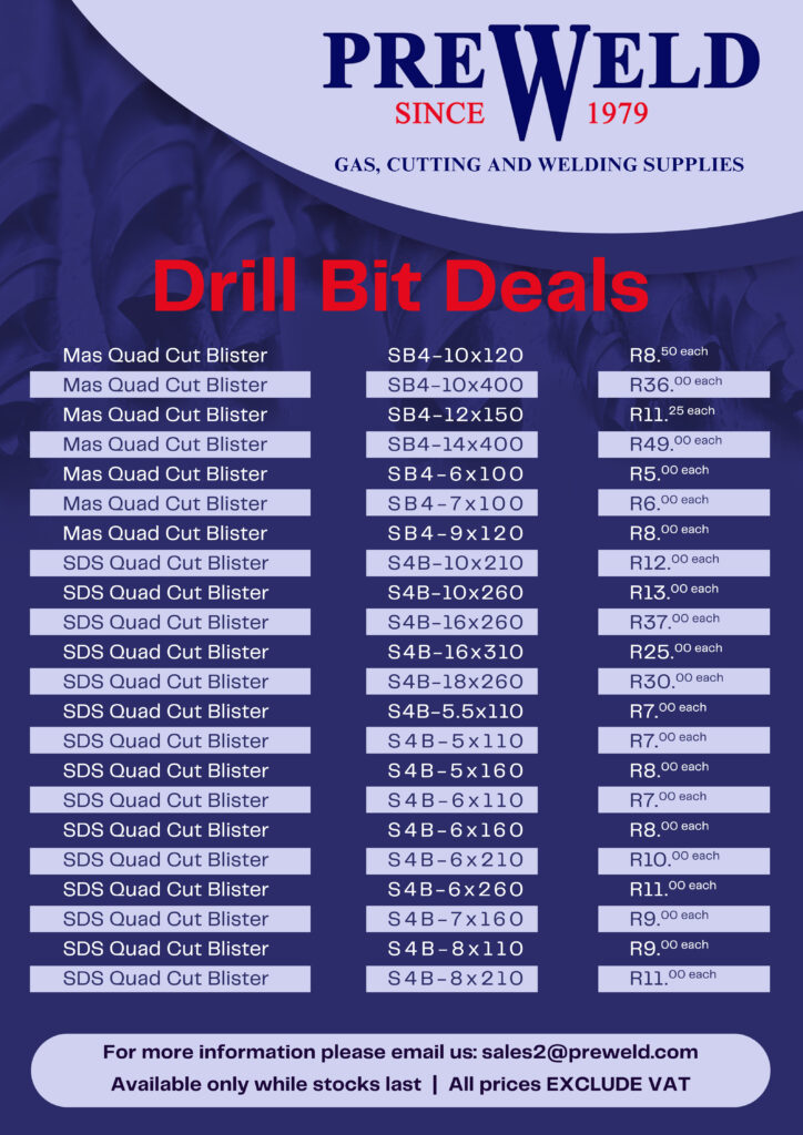 Preweld ads 2025 - Drill Bits